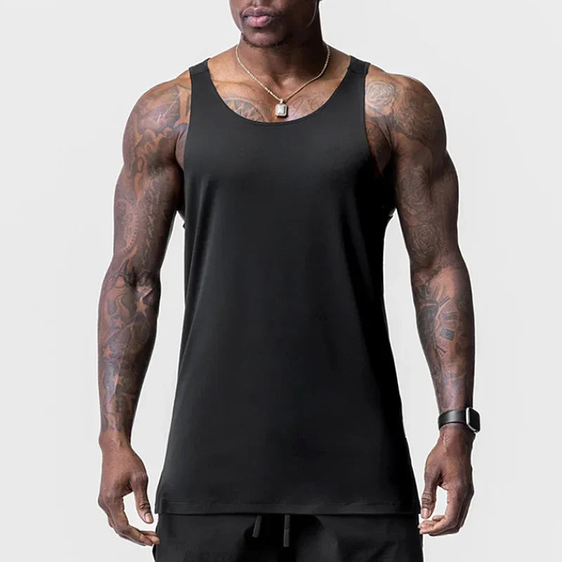 Men's Gym Tank Top Bodybuilding Sleeveless Shirt Quick Dry Fitness Vest Workout Running Sports Muscle Casual Summer Undershirt