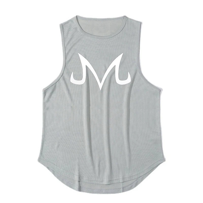Summer Fitness Sports Tank Top Men's Breathable Loose Fit Training Sleeveless T-shirt Quick Drying vest Anime ZT Clothing