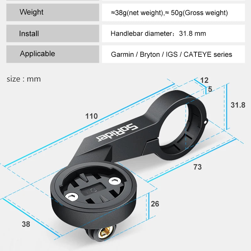 XOSS Vortex Speed Cadence Sensor X2 Heart Rate Monitor S1 Bike Computer GPS Mount For GARMIN iGPSPORT BSC100s Bryton G2 plus G+