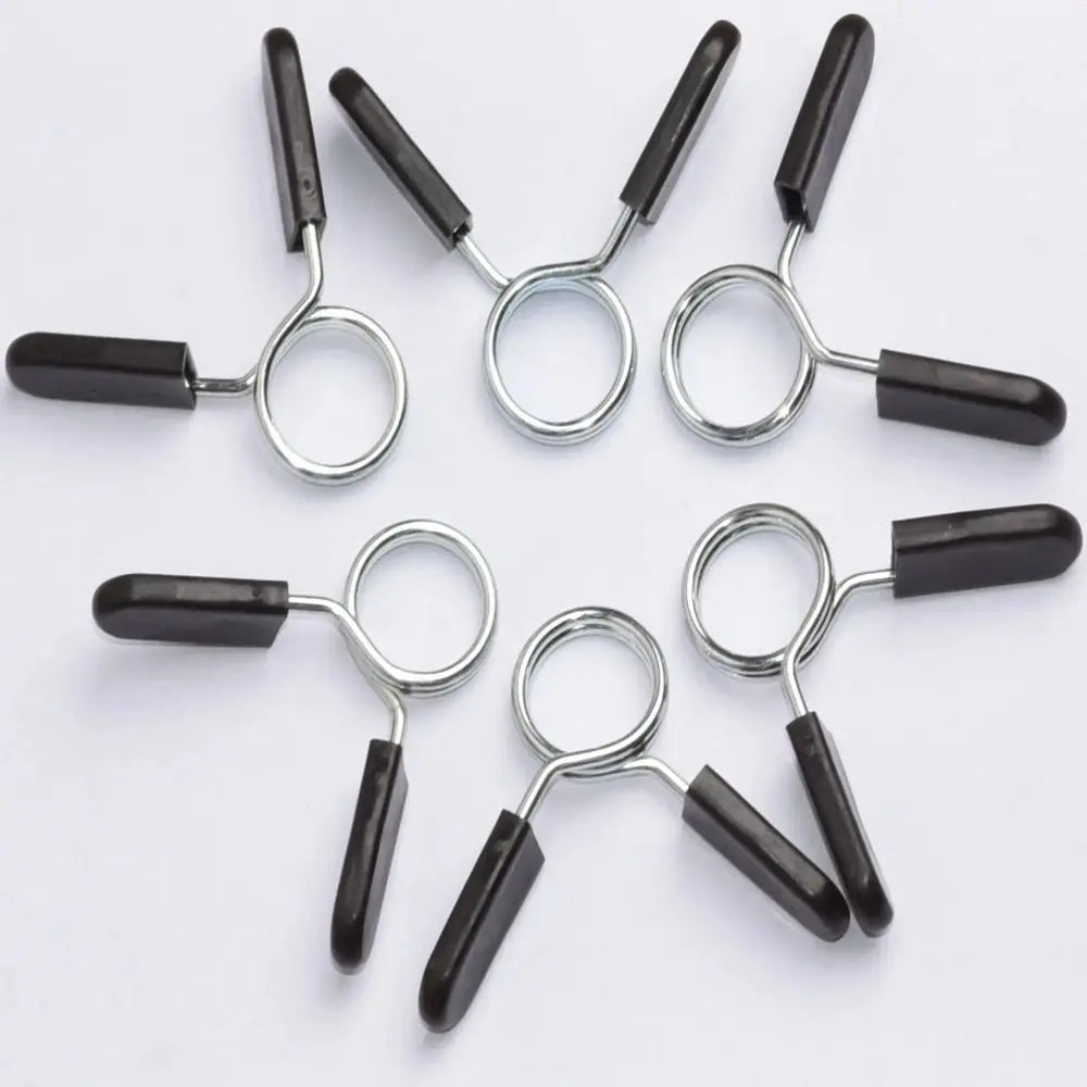 1 Pair Gym Barbell Clips Anti-loosening Dumbell Spring Collar Clips Stable 24/25/28/30mm Barbell Lock Clamp Trap Bar