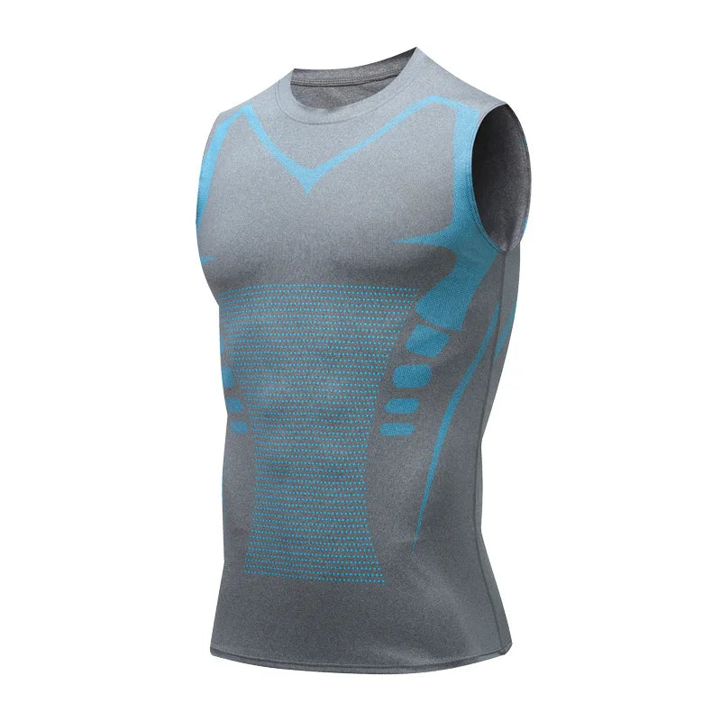 Summer Men Tank Top Compression Sleeveless Shirt Bodybuilding Vest Quick Dry Gym t-Shirt Singlet Basketball Shirt Man Clothing