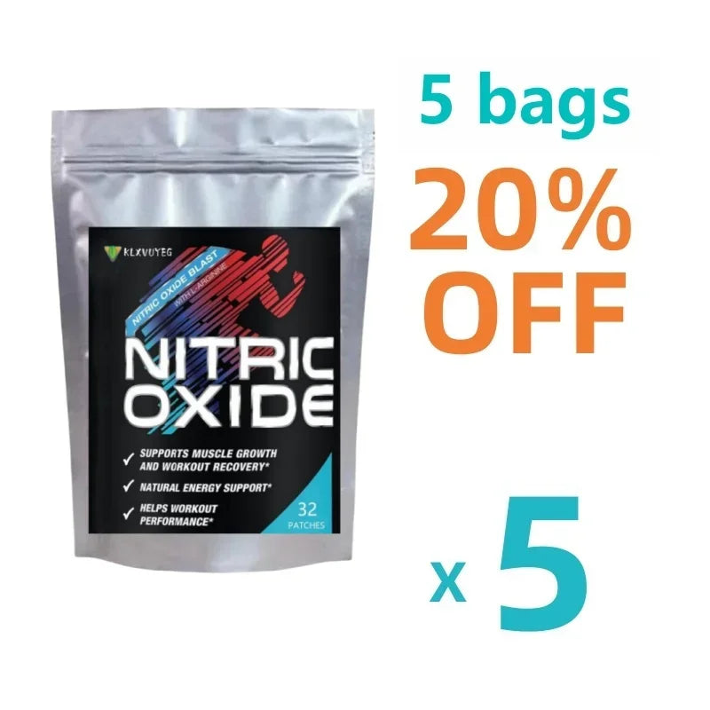 Extra Strength Nitric Oxide Transdermal Patches - Performance Formula for Stamina & Endurance - for Strength & Energy
