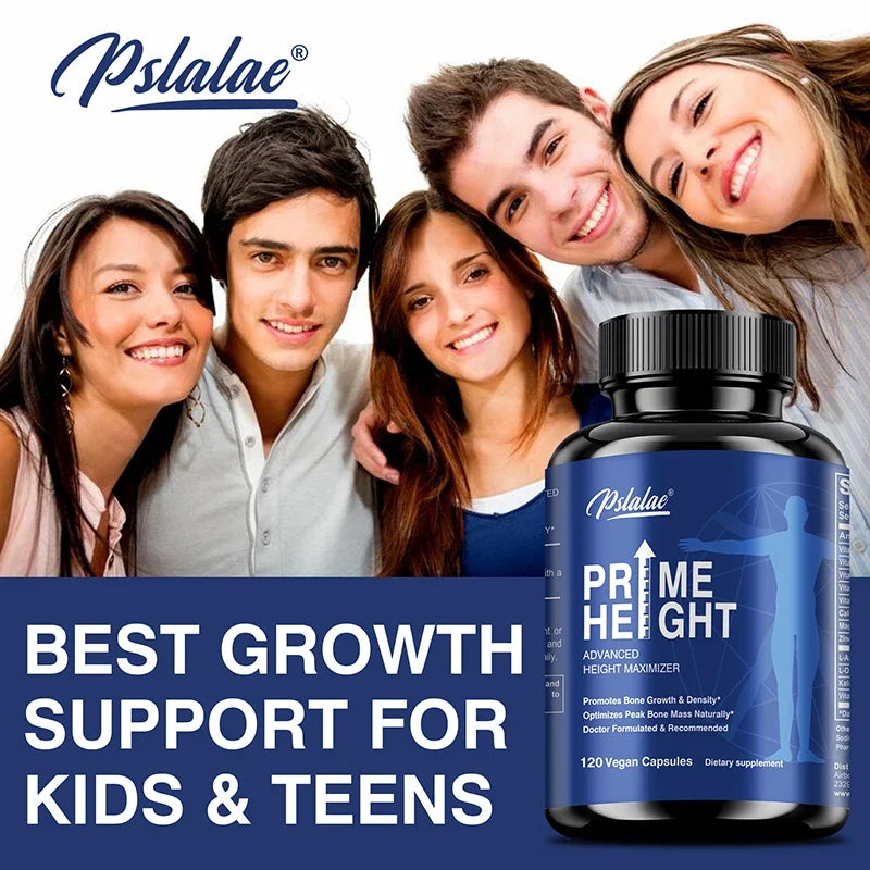 Prime Height Advanced Height Growth - with Vitamins and Calcium Zinc, Improves Bone Strength, Promotes Growth - 120 Capsules 