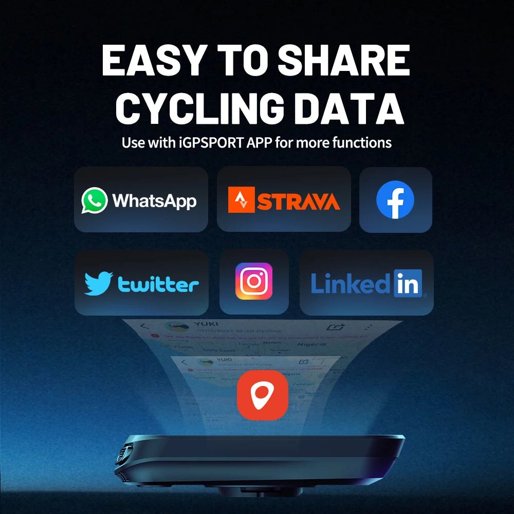 iGPSPORT BSC100S ANT+ GPS Odometer Cycling Bike Computer Riding Wireless Speedometer Support Powermeter 2.6 Inch large screen