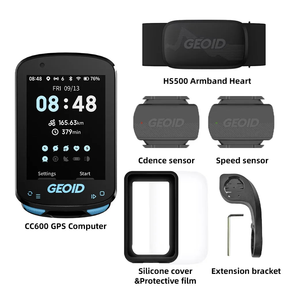GEOID CC600 Color Screen Bike Computer Smart Navigation GPS Wireless Bicycle Speedometer WIFI ANT+ 11 Languages Cycling Odometer
