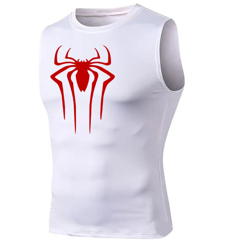 Compression Tank Top Men Gym Shirt Sleeveless Quick Dry Solid Sportswear Male Fitness Bodybuilding Vest Workout Muscle Top