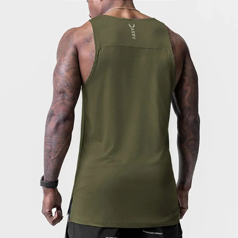 Men's Gym Tank Top Bodybuilding Sleeveless Shirt Quick Dry Fitness Vest Workout Running Sports Muscle Casual Summer Undershirt