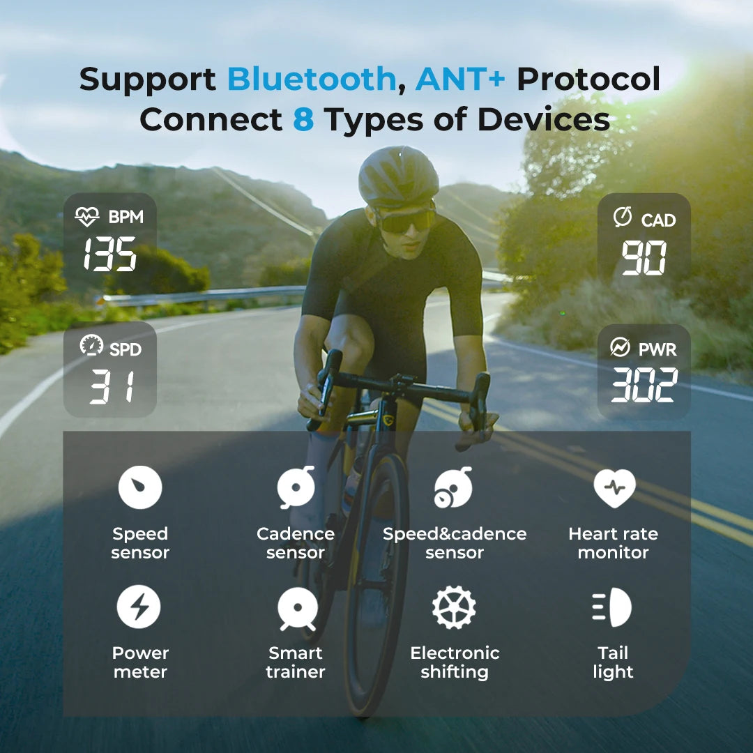 GEOID CC600 Colorful Screen Wireless Bike Computer GPS Navigation Bicycle Speedometer GPX Wifi Cycling Odometer Ant Indoor