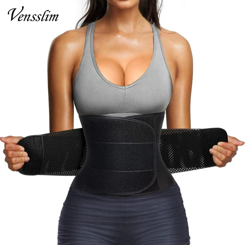 Vensslim Waist Trainer Belt for Women Belly Cincher Trimmer Corset Slimming Neoprene Body Shaper Sport Double Compression Girdle