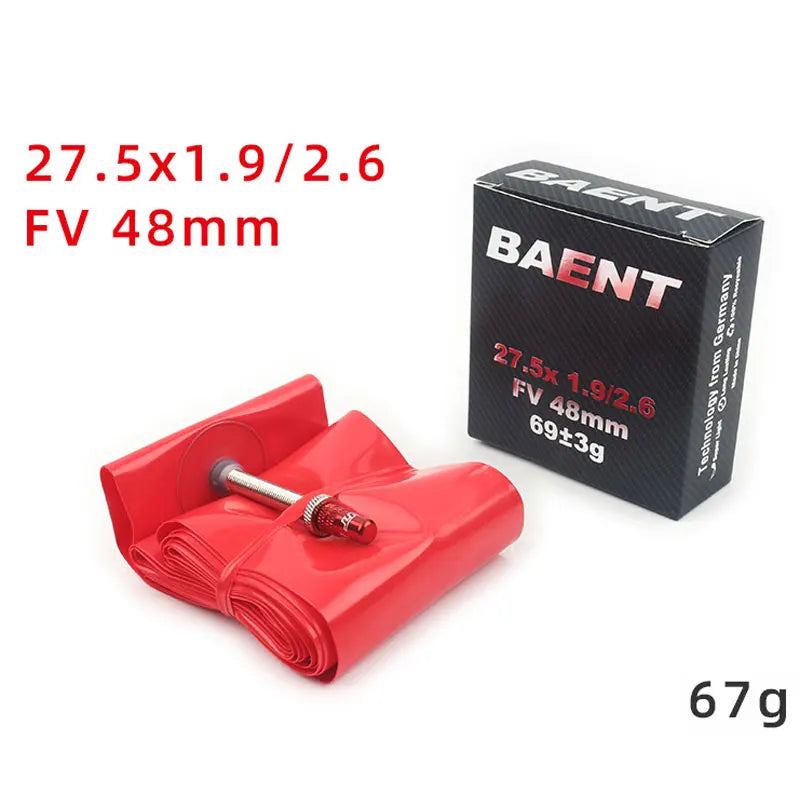 Baent TPU Ultralight Bicycle Inner Tube 29 Inch Mountain Bike Tire 27.5 26 Inch 48mm French Valve 1.26-1.75 1.9-2.7 Bike Parts