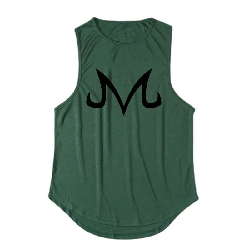 Summer Fitness Sports Tank Top Men's Breathable Loose Fit Training Sleeveless T-shirt Quick Drying vest Anime ZT Clothing