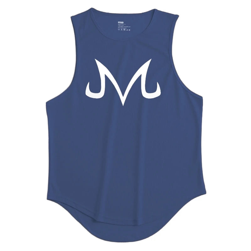 Summer Fitness Sports Tank Top Men's Breathable Loose Fit Training Sleeveless T-shirt Quick Drying vest Anime ZT Clothing