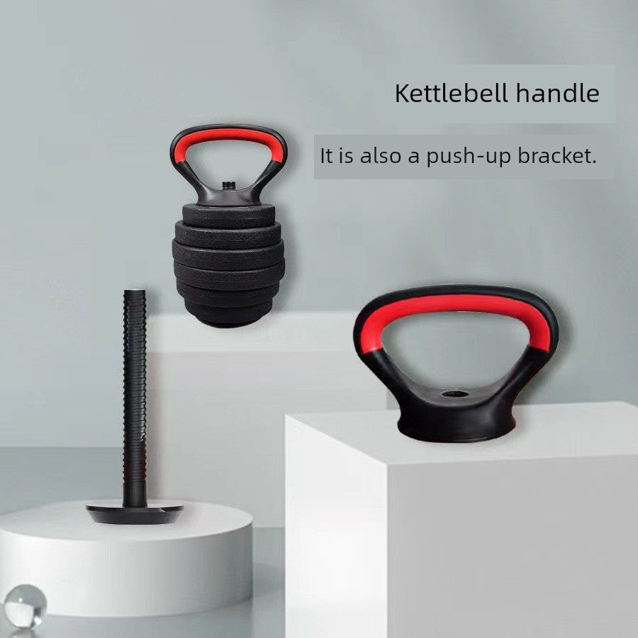 Upgraded Dumbbell, Multifunctional Adjustable, Kettlebell Handle Length, Base Neutral Dumbbell Piece