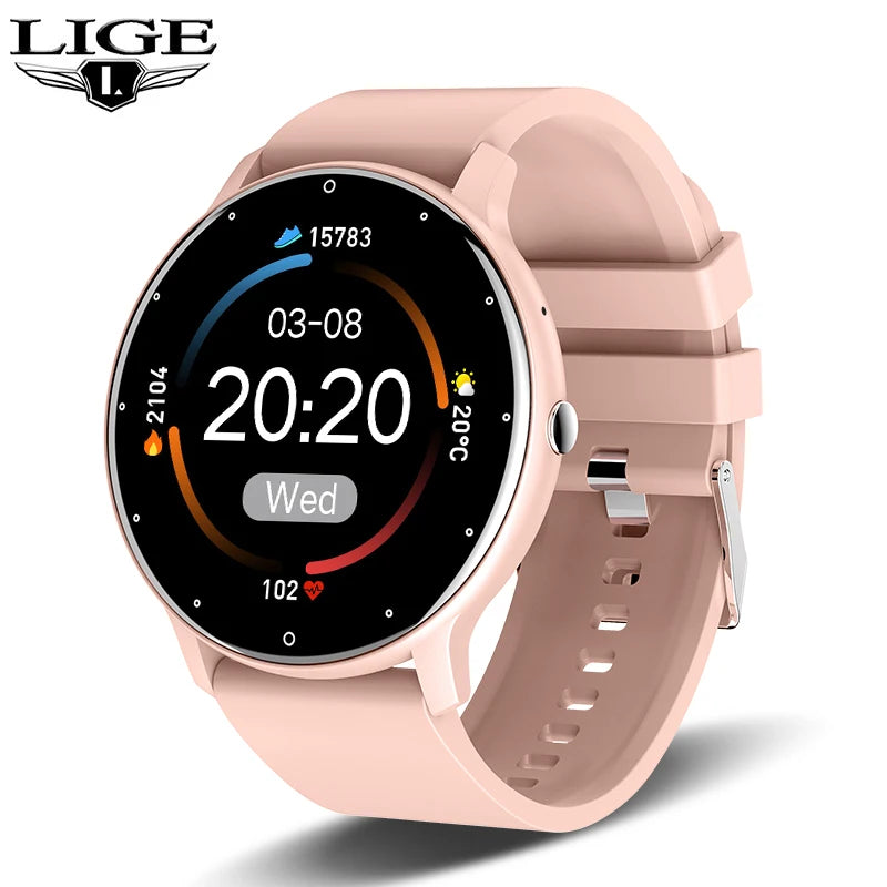 LIGE Women Smart Watches Bluetooth Call Waterproof Activity Tracker Sports Smartwatch Heart Rate Monitor Ladies Health Bracelets