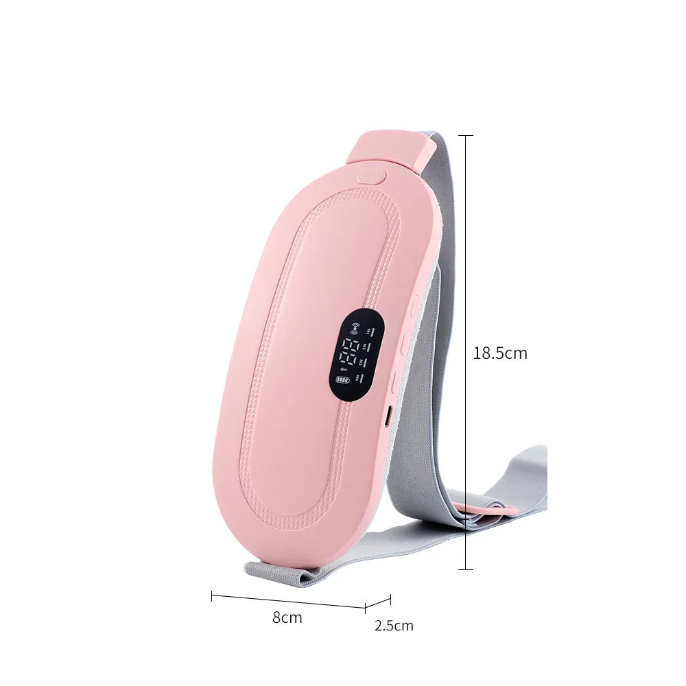Heated Massage Warm Palace Belt Hot Compression Vibration Belt Abdomen Waist Stomach Warming Pain Relief Heating Massage Device