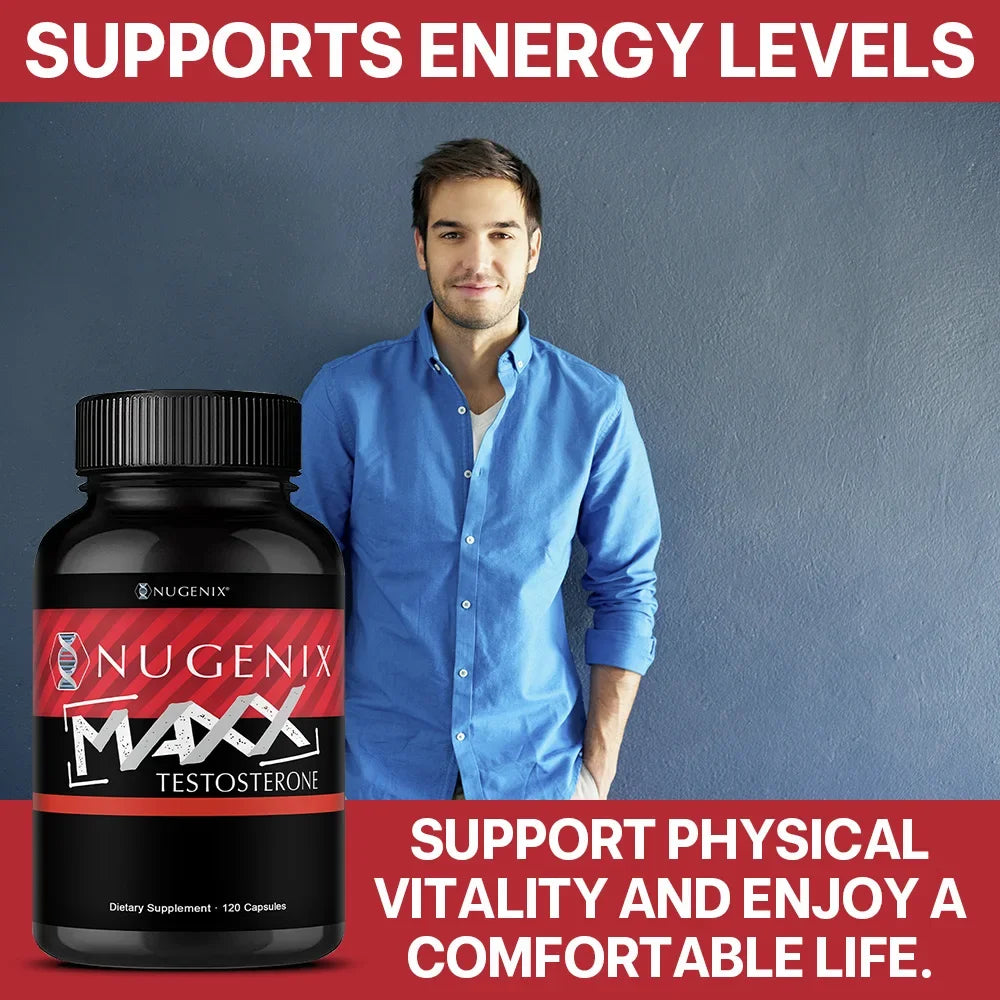 Nugenix Maxx - Male Performance, Endurance, Muscle, Hormone Boosting Formula, 120 Capsules