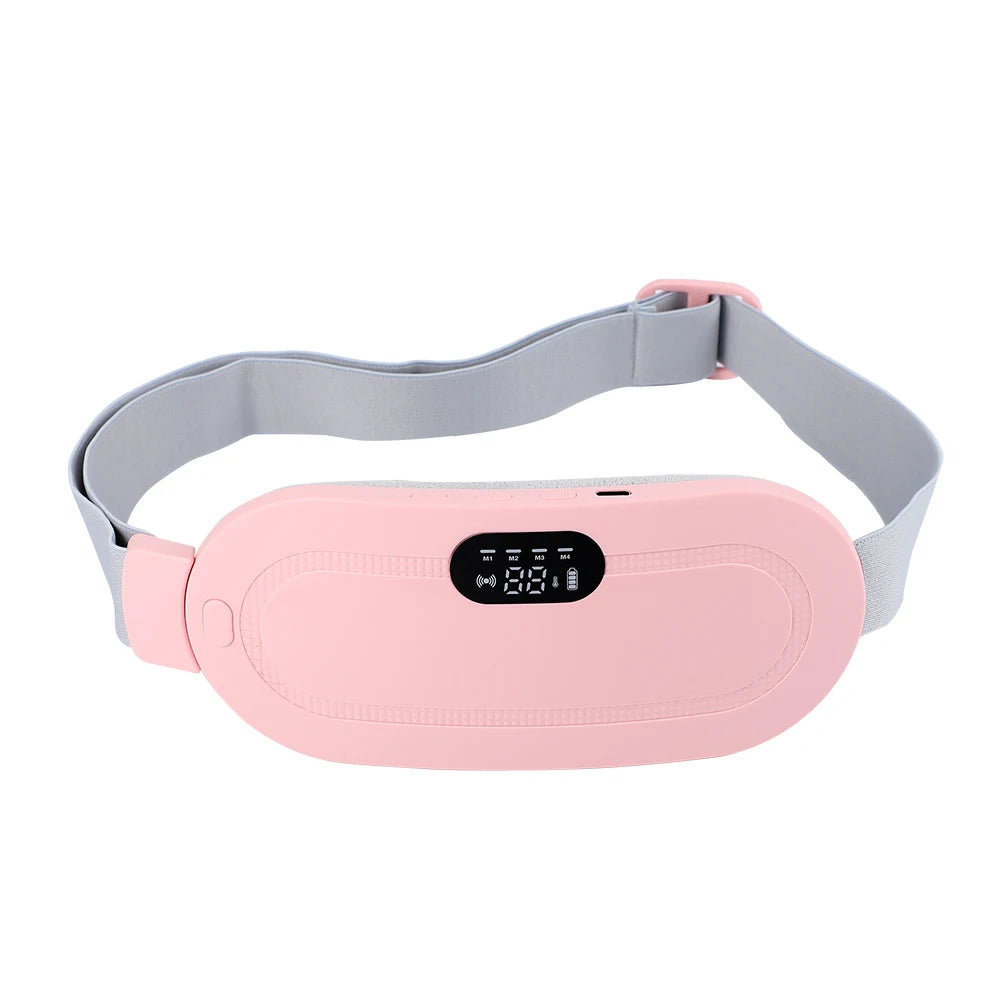 Heated Massage Warm Palace Belt Hot Compression Vibration Belt Abdomen Waist Stomach Warming Pain Relief Heating Massage Device