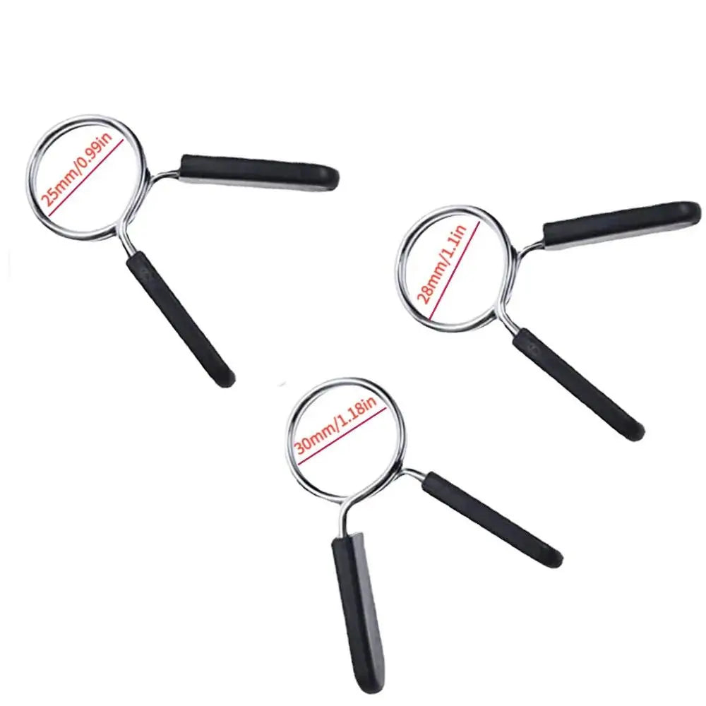 1 Pair Gym Barbell Clips Anti-loosening Dumbell Spring Collar Clips Stable 24/25/28/30mm Barbell Lock Clamp Trap Bar