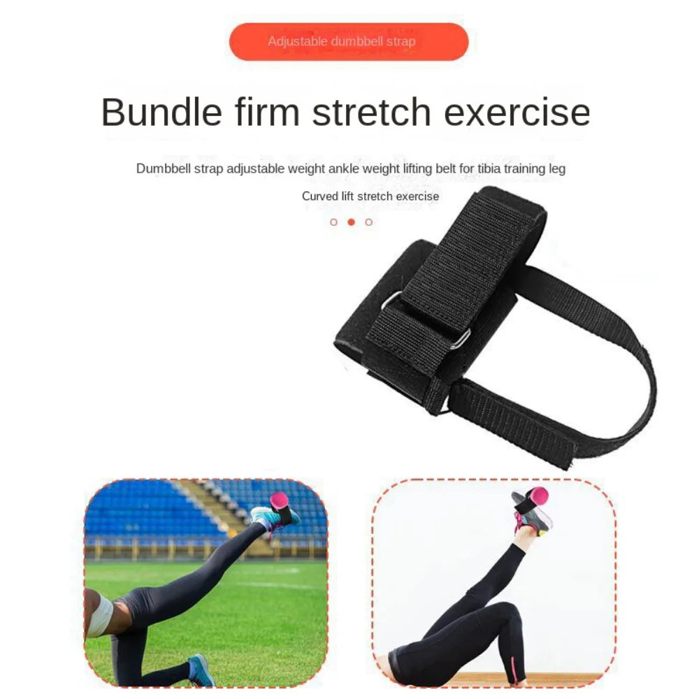Adjustable Dumbbell Foot Strap Comfortable Sturdy Tibialis Trainer Shin Assist Ankle Buckle Weight Lifting Webbing Workout
