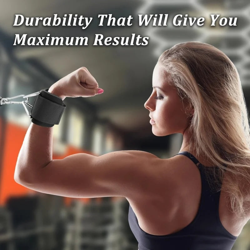 1 Pc Wrist Cuffs for Cable Machine, Adjustable Neoprene Padding, One Size Fit All, Fitness Wrist Straps for Men Women