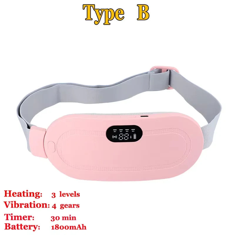 Electric Abdomen Heating Waist Massage Belt for Period Cramp Relief Menstrual Heating Pad Warm Palace Belt Heating Belt