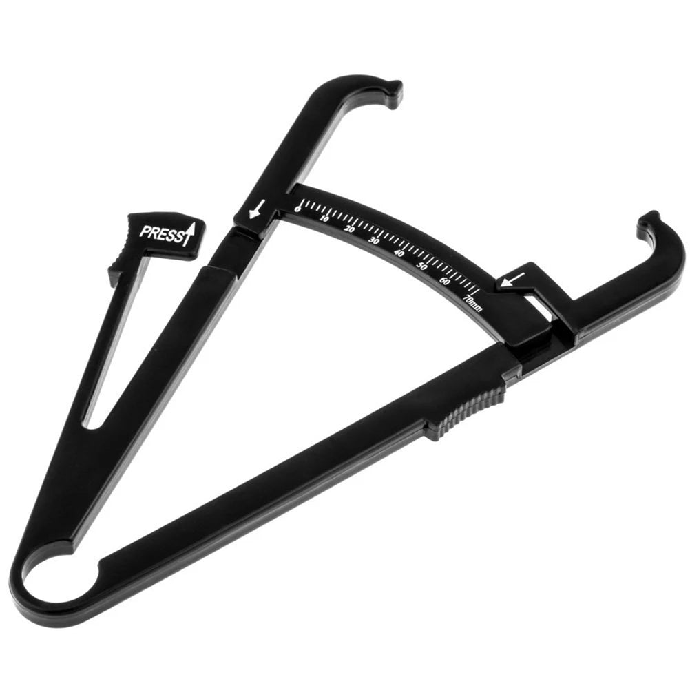 Fat Tester Calipers with Tape Measure and Fat Charts Fitness Measure Waist Arms and Thigns Fat Measuring Tool 1.5M