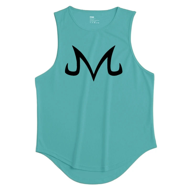 Summer Fitness Sports Tank Top Men's Breathable Loose Fit Training Sleeveless T-shirt Quick Drying vest Anime ZT Clothing