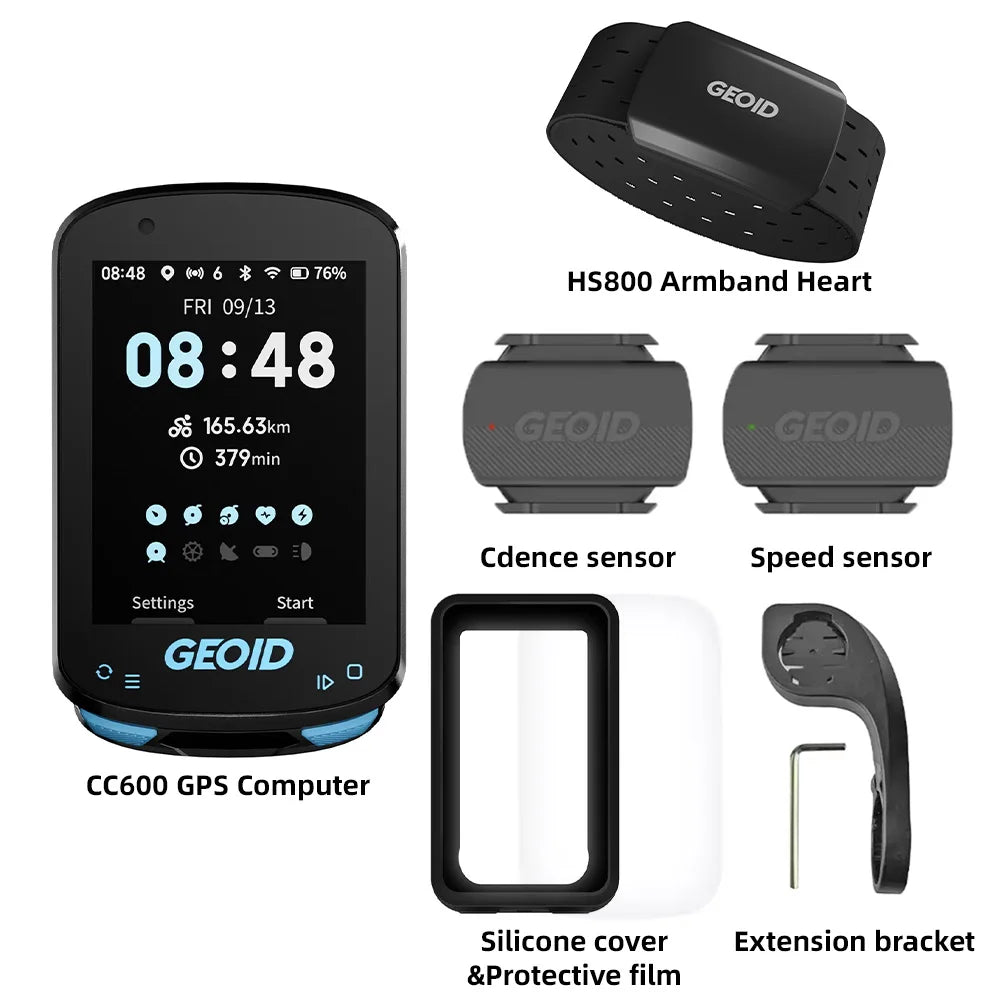 GEOID CC600 Color Screen Bike Computer Smart Navigation GPS Wireless Bicycle Speedometer WIFI ANT+ 11 Languages Cycling Odometer