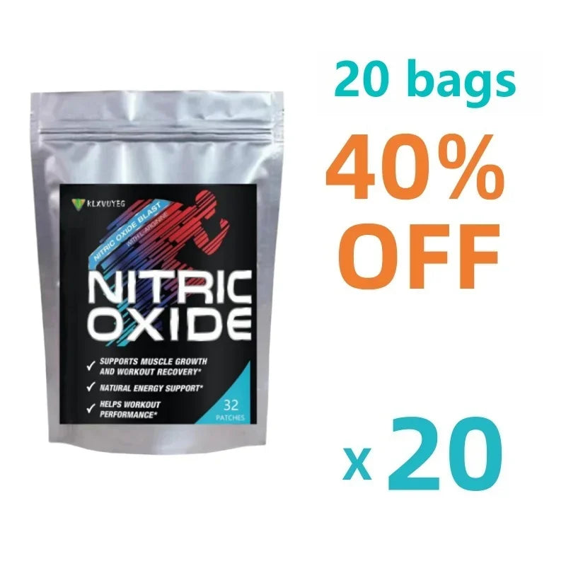 Extra Strength Nitric Oxide Transdermal Patches - Performance Formula for Stamina & Endurance - for Strength & Energy