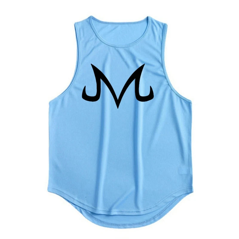 Summer Fitness Sports Tank Top Men's Breathable Loose Fit Training Sleeveless T-shirt Quick Drying vest Anime ZT Clothing