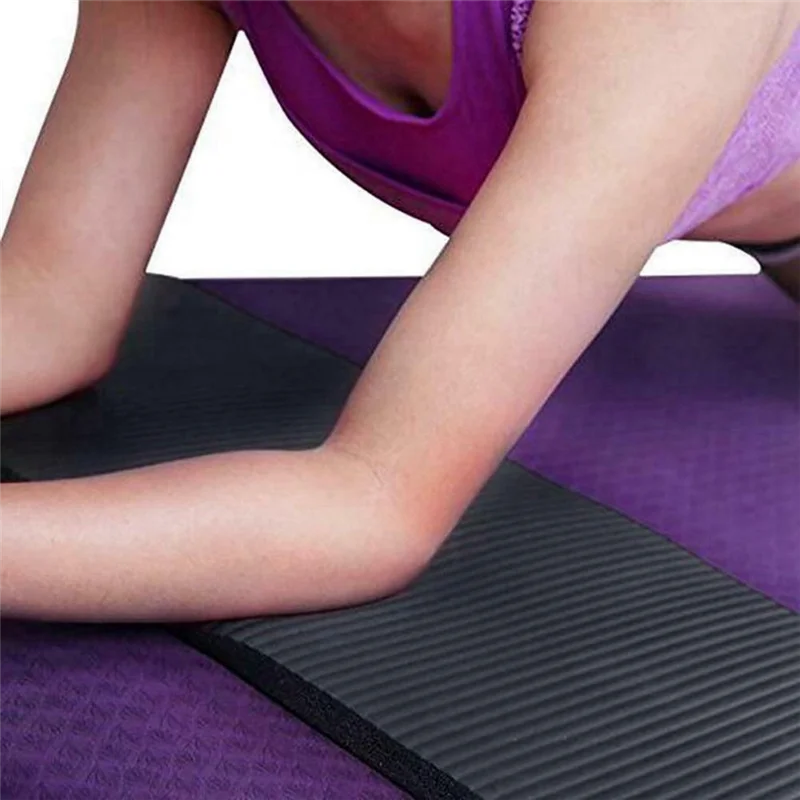 Premium 4 Pcs 15MM Thick Yoga Mat Comfort Foam Knee Elbow Pad Mats For Exercise Yoga Pilates Indoor Pads Fitness Training,Purple