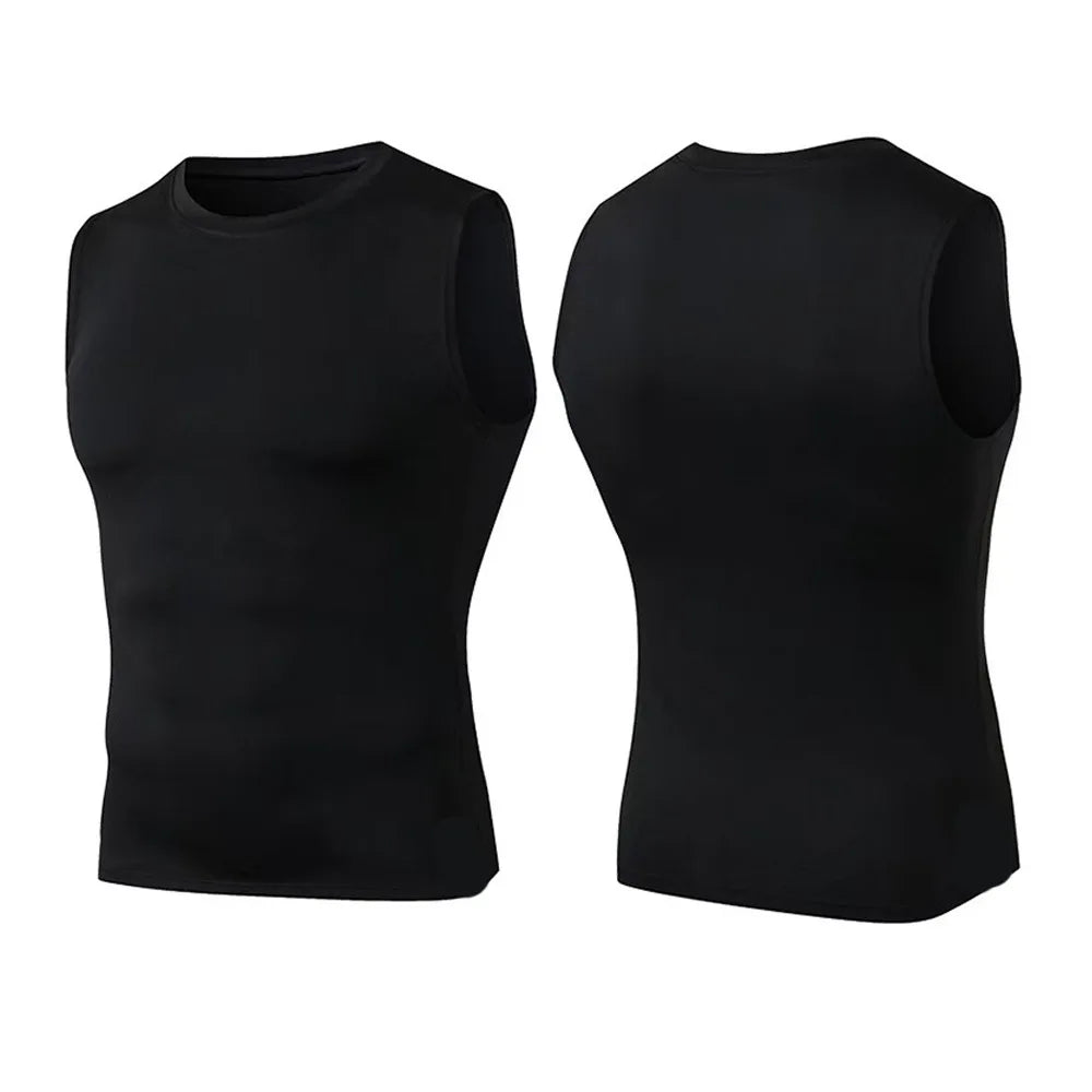 Mans Compression Tank Top Men Gym Shirt Sleeveless Quick Dry Sportswear Male Fitness Bodybuilding Vest Workout Muscle Top