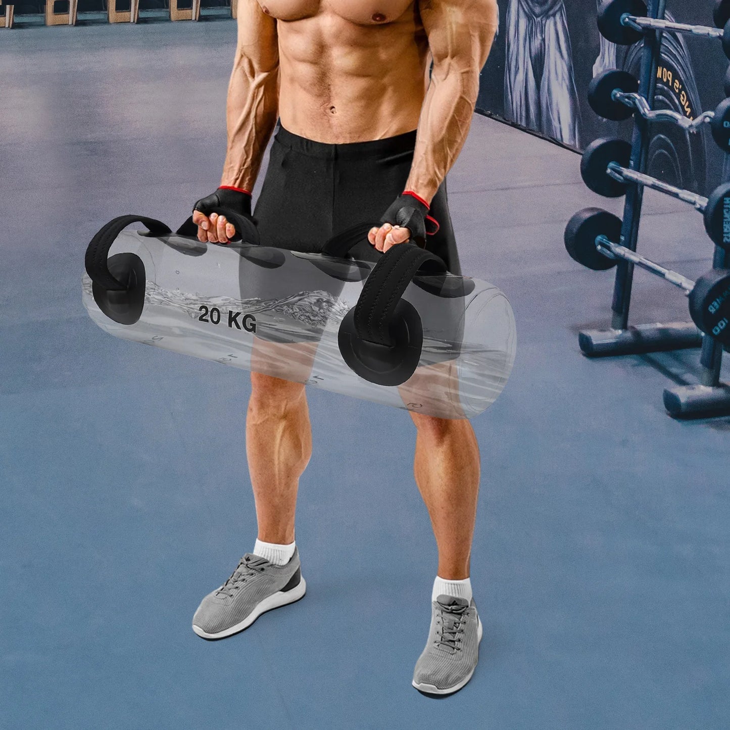 Fitness Water Weight Aqua Bag, Training Water Bag, Portable Stability Fitness Equipment for Gyms Homes Sports Halls