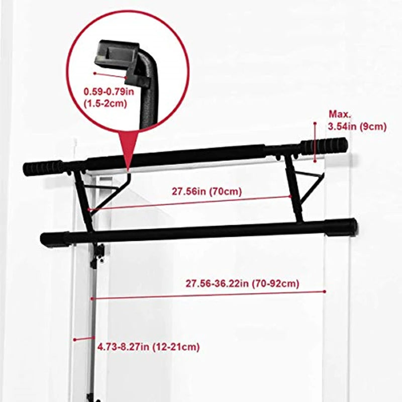 Horizontal Bar for Home Gym, Chin-up Equipment, Indoor Body Workout Bar, Portable Fitness Pull Up Device for Door