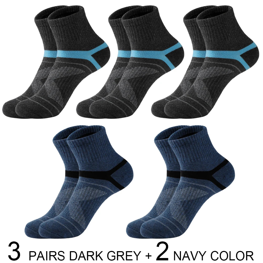 High Quality 5 Pairs Lot Men Cotton Socks Black Sports Socks Casual Run Summer Socks Men Breathable Male Sock Sokken Size38-45