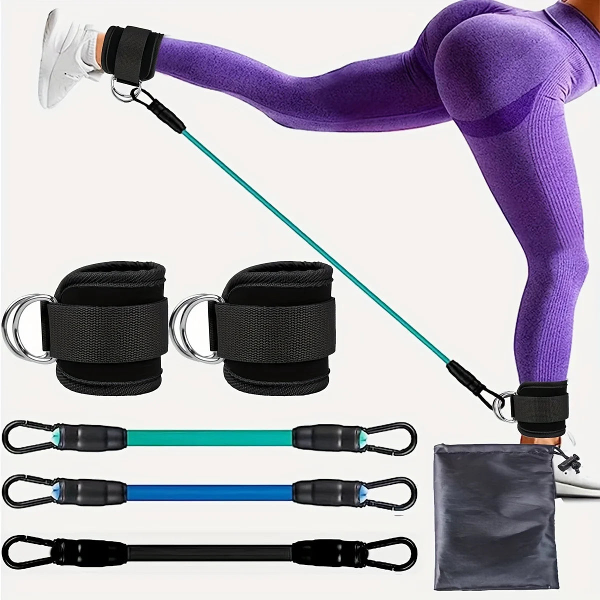 Ankle Belt Resistance Kit for Sports Exercise Yoga Elastic Ankle Weight Women's Strength Training Equipment Safe and Practical