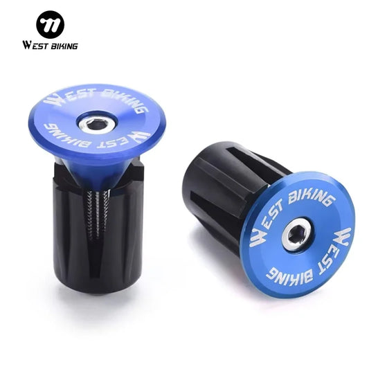 WEST BIKING Colorful Handlebar End Plugs With Tools Alunimum Alloy Road Bike MTB Handle Bar End Cap Expansion Plugs 22-24mm