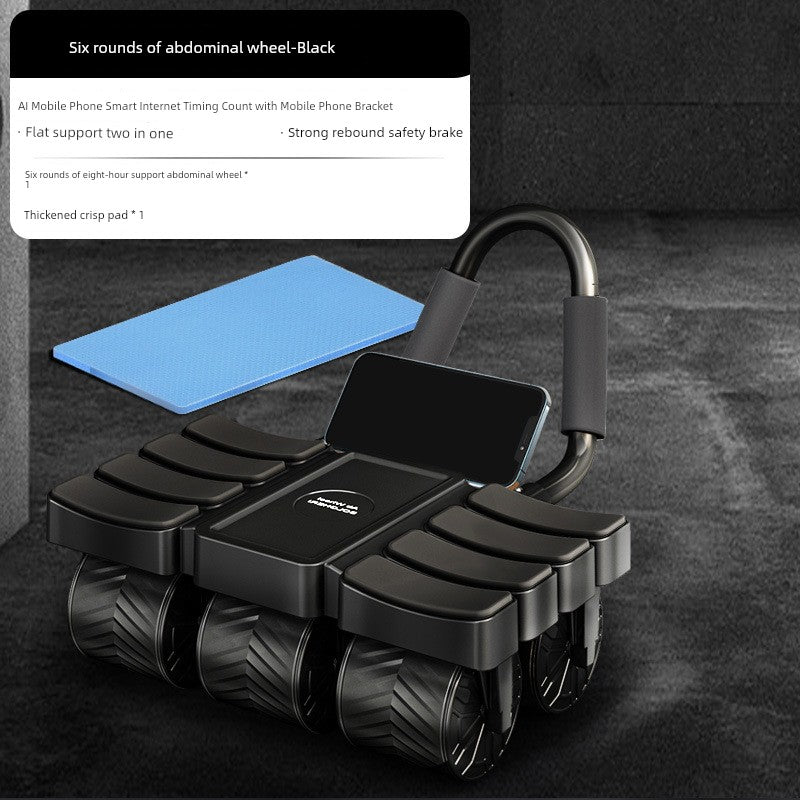 Abdominal Wheel Automatic Rebound 2024 New Arrival Elbow Support Four-Wheel Abdominal Wheel For Home Sports Fitness Equipment Exercise