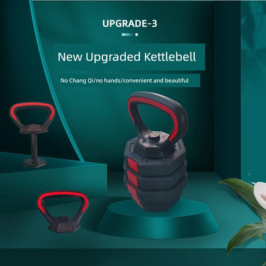 Upgraded Dumbbell, Multifunctional Adjustable, Kettlebell Handle Length, Base Neutral Dumbbell Piece