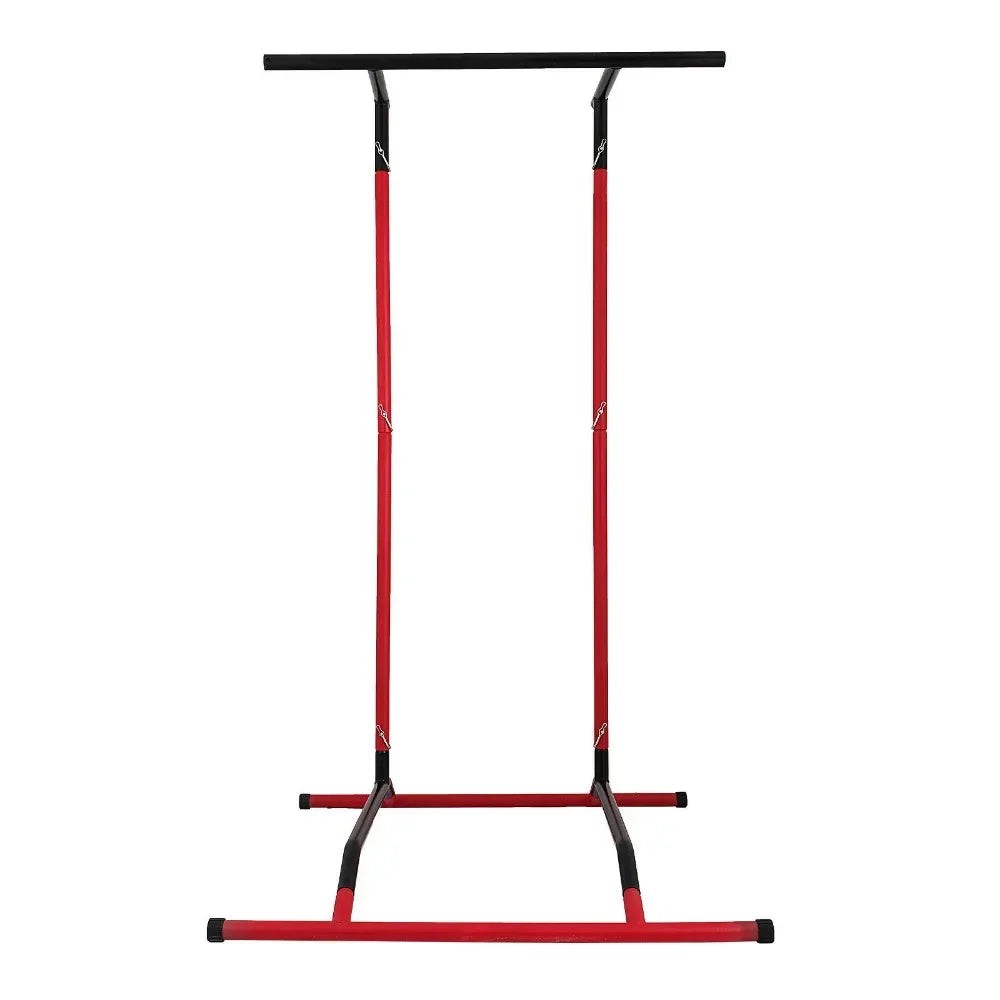 VEVOR 330LBS Pull Up Dip Station Gym Bar Power Pull Up Tower Chin Up Multi Function Steel Portable For Home Fitness