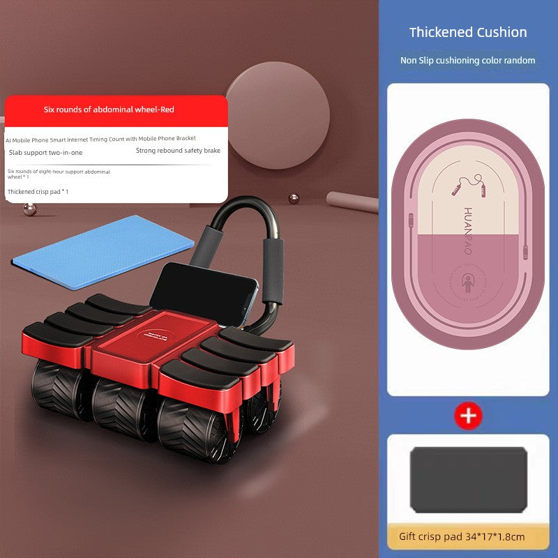 Abdominal Wheel Automatic Rebound 2024 New Arrival Elbow Support Four-Wheel Abdominal Wheel For Home Sports Fitness Equipment Exercise