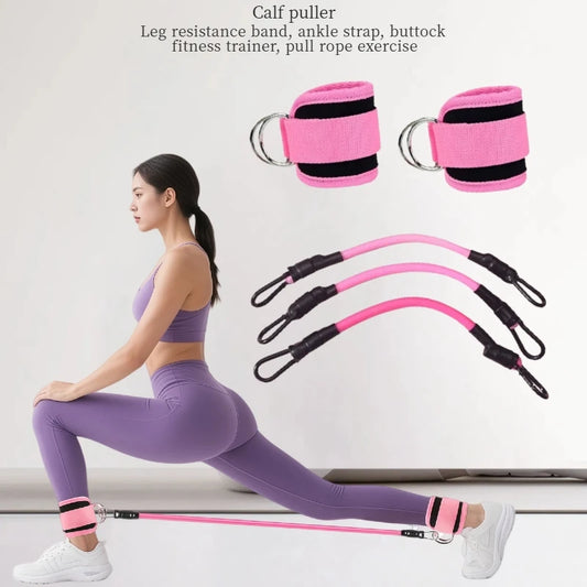 Ankle Belt Resistance Kit for Sports Exercise Yoga Elastic Ankle Weight Women's Strength Training Equipment Safe and Practical