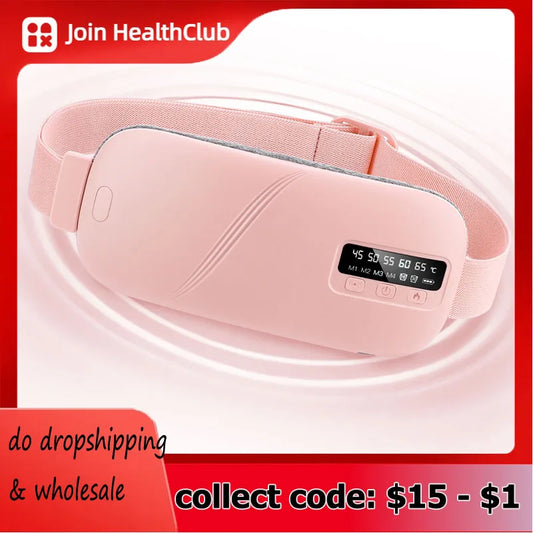 Electric Abdomen Heating Waist Massage Belt for Period Cramp Relief Menstrual Heating Pad Warm Palace Belt Heating Belt