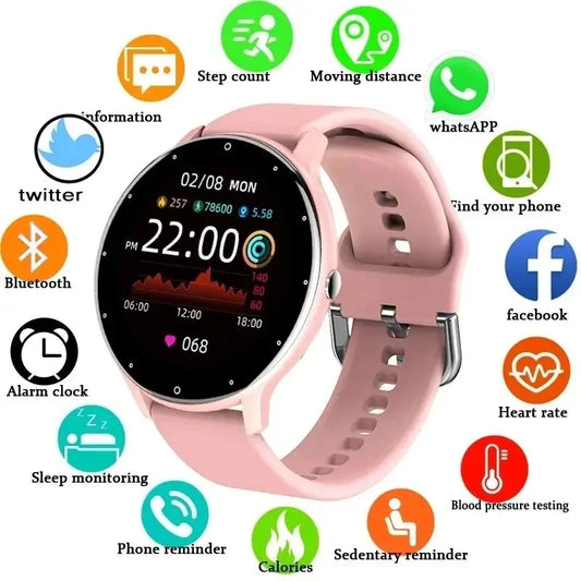 LIGE Women Smart Watches Bluetooth Call Waterproof Activity Tracker Sports Smartwatch Heart Rate Monitor Ladies Health Bracelets