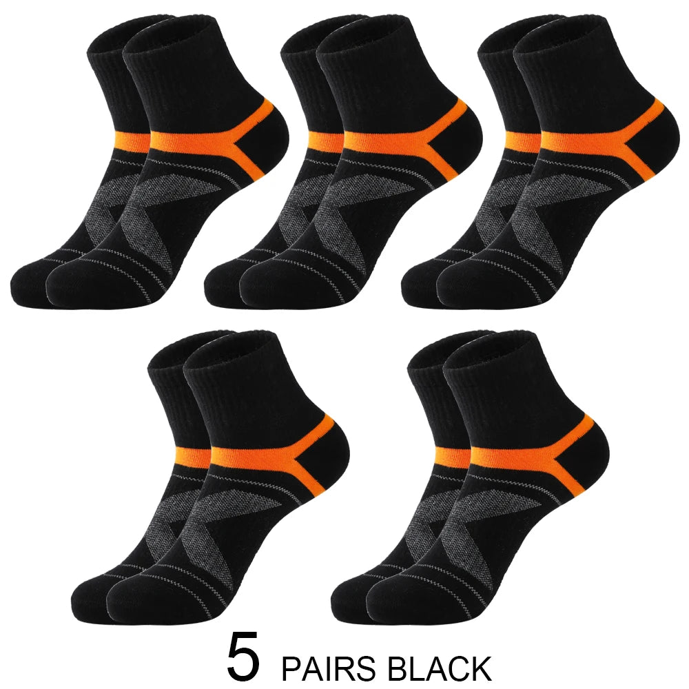 High Quality 5 Pairs Lot Men Cotton Socks Black Sports Socks Casual Run Summer Socks Men Breathable Male Sock Sokken Size38-45