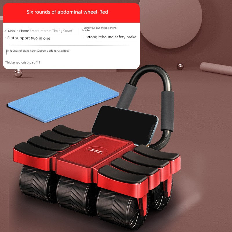 Abdominal Wheel Automatic Rebound 2024 New Arrival Elbow Support Four-Wheel Abdominal Wheel For Home Sports Fitness Equipment Exercise
