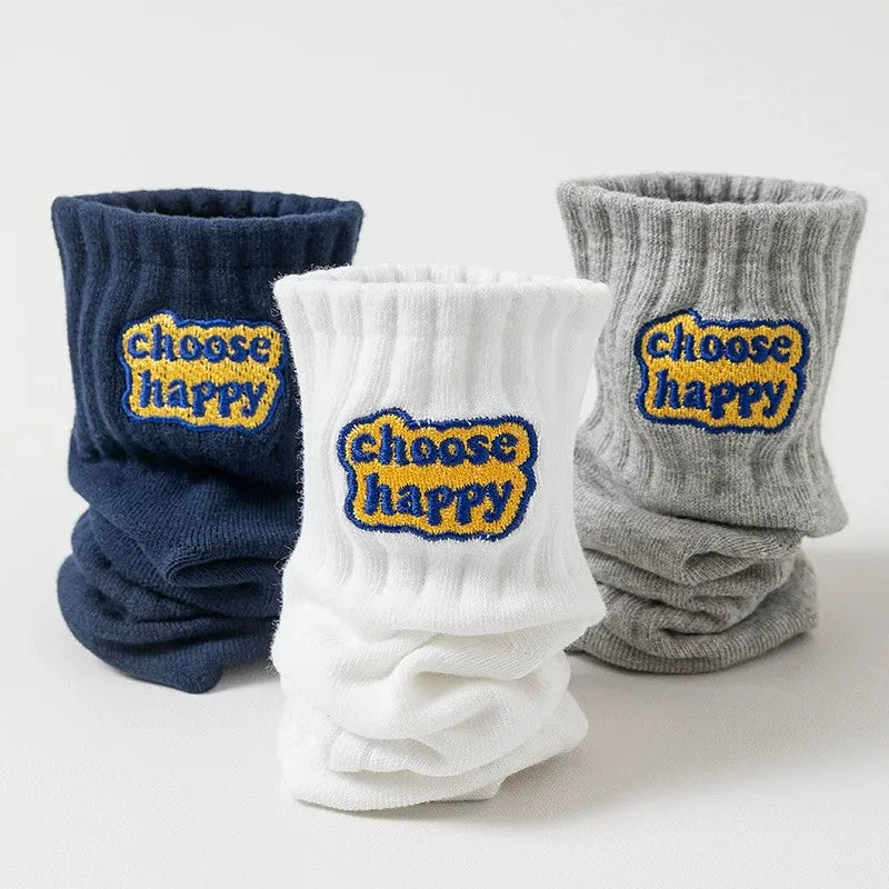 6/12 Pairs Unisex Letter Socks Fashionable Print Sweat Absorbing Breathable Soft Comfortable for Couples Casual Socks﻿