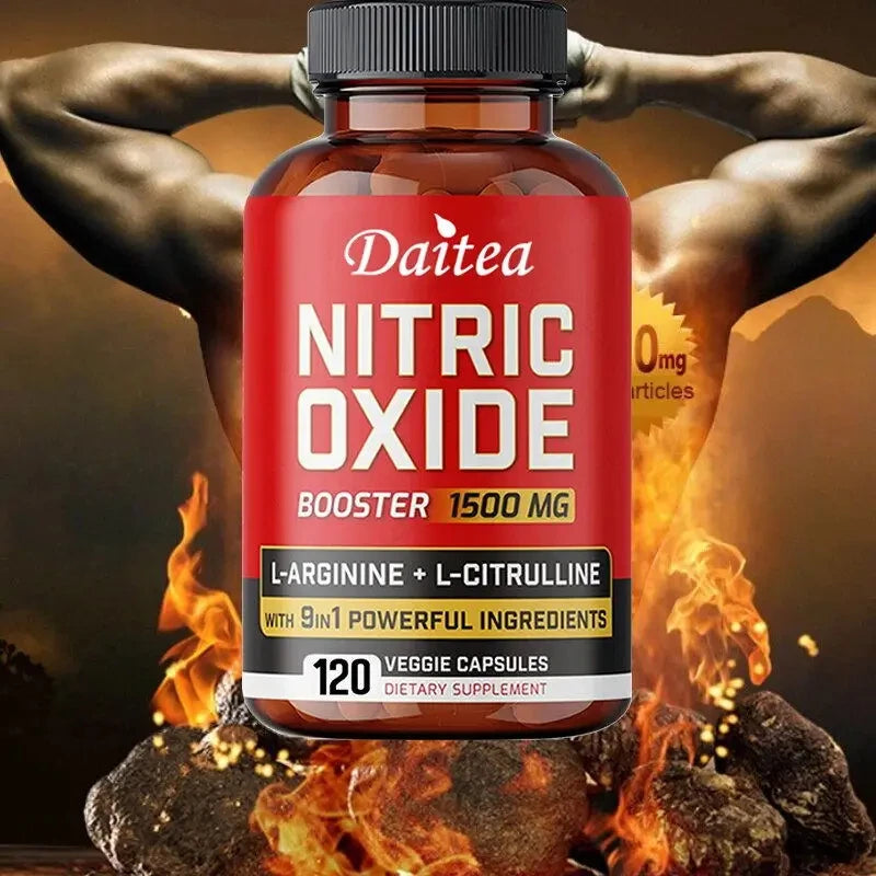 Nitric Oxide Capsules - Helps Improve Workout Performance, Muscle Growth and Strengthening, Physical Fitness