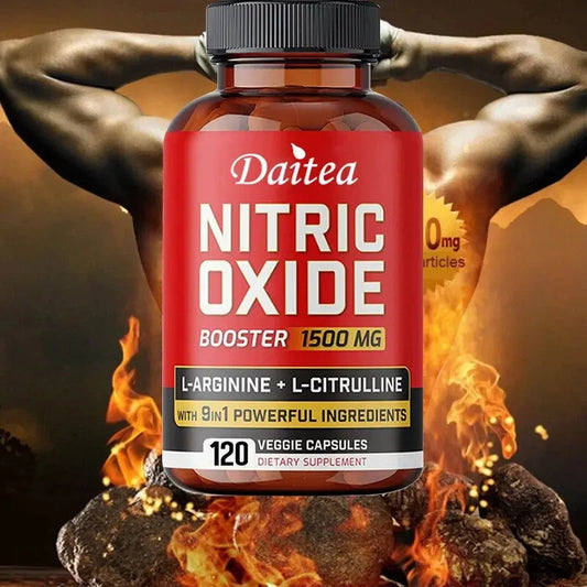 Nitric Oxide Capsules - Helps Improve Workout Performance, Muscle Growth and Strengthening, Physical Fitness