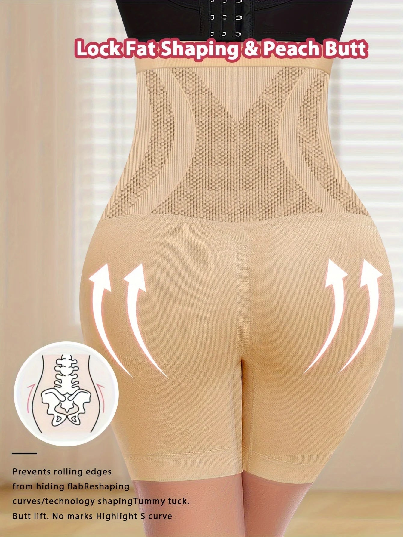 1pcs High Waist Tummy Contouring Seamless Panties Seamless Panties Women's Panties Four Corner Panties Flat Panties Comfortable